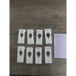 83 USED DIVIDERS FOR RETAIL CLOTHING RACKS 5" x 2" XXS-XXXL